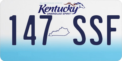 KY license plate 147SSF