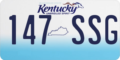 KY license plate 147SSG