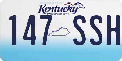 KY license plate 147SSH
