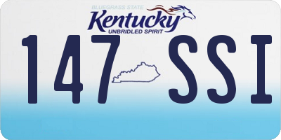 KY license plate 147SSI