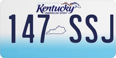 KY license plate 147SSJ