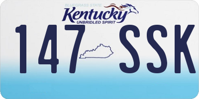 KY license plate 147SSK