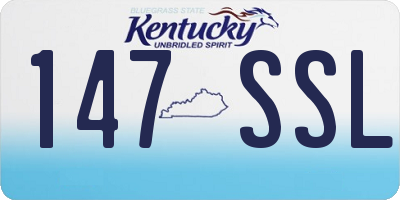 KY license plate 147SSL