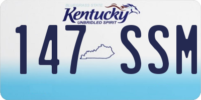 KY license plate 147SSM