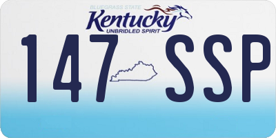 KY license plate 147SSP