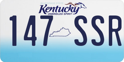 KY license plate 147SSR