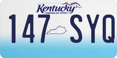 KY license plate 147SYQ