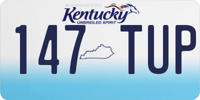 KY license plate 147TUP