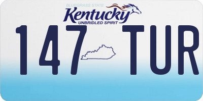 KY license plate 147TUR