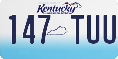 KY license plate 147TUU