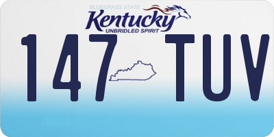 KY license plate 147TUV