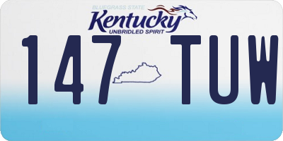 KY license plate 147TUW