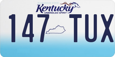 KY license plate 147TUX