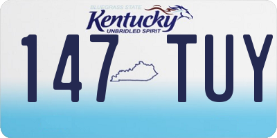 KY license plate 147TUY