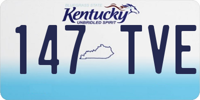 KY license plate 147TVE