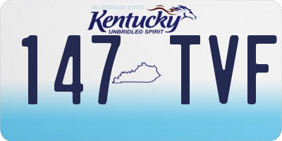 KY license plate 147TVF