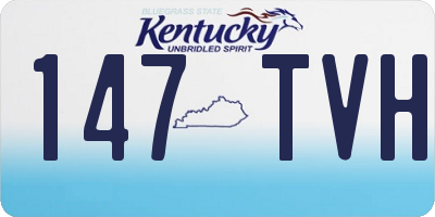 KY license plate 147TVH