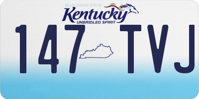 KY license plate 147TVJ