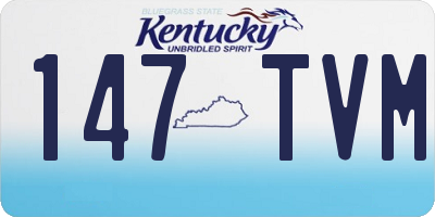 KY license plate 147TVM