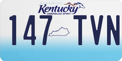 KY license plate 147TVN