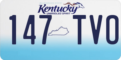 KY license plate 147TVO