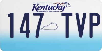 KY license plate 147TVP