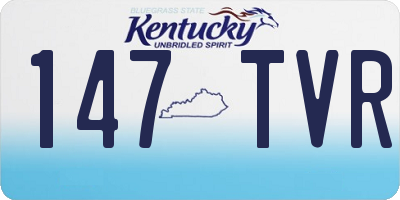 KY license plate 147TVR