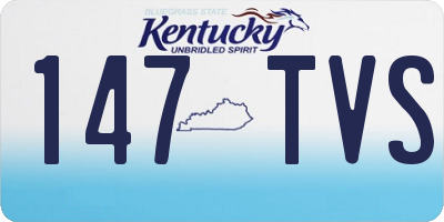 KY license plate 147TVS