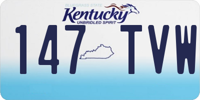 KY license plate 147TVW