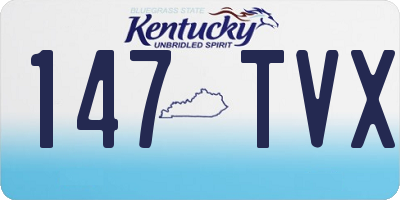 KY license plate 147TVX