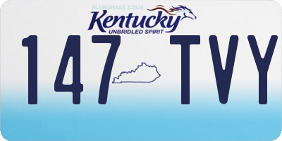 KY license plate 147TVY