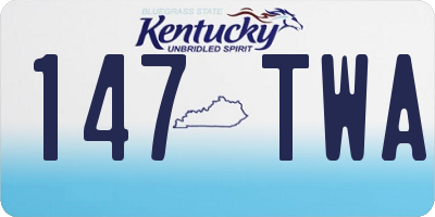 KY license plate 147TWA
