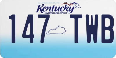 KY license plate 147TWB