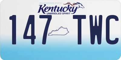 KY license plate 147TWC