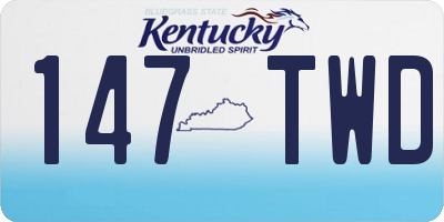 KY license plate 147TWD