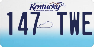 KY license plate 147TWE