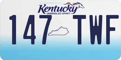 KY license plate 147TWF