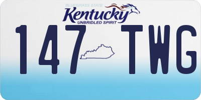 KY license plate 147TWG