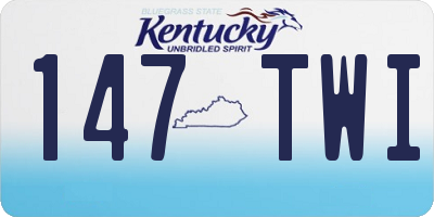 KY license plate 147TWI