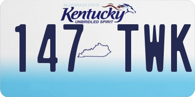 KY license plate 147TWK