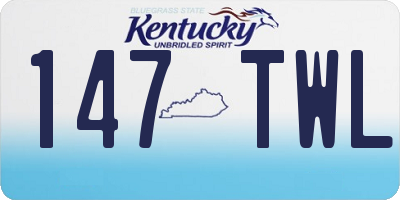 KY license plate 147TWL