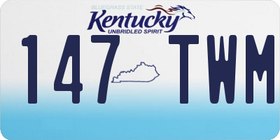 KY license plate 147TWM