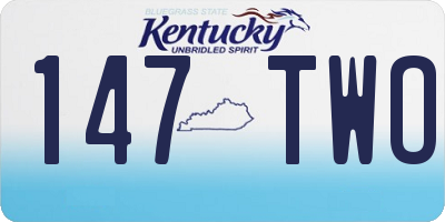 KY license plate 147TWO