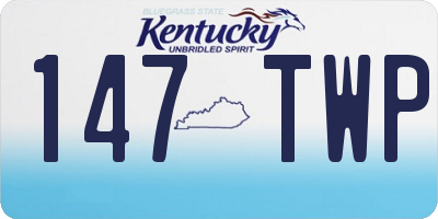 KY license plate 147TWP