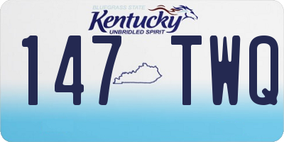 KY license plate 147TWQ