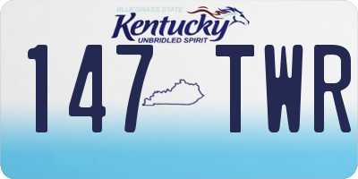 KY license plate 147TWR