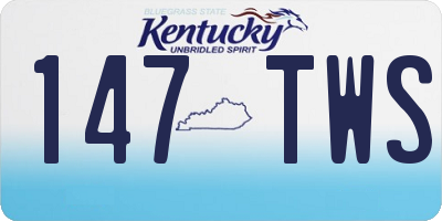 KY license plate 147TWS