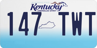 KY license plate 147TWT