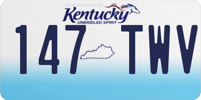 KY license plate 147TWV