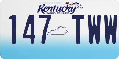 KY license plate 147TWW